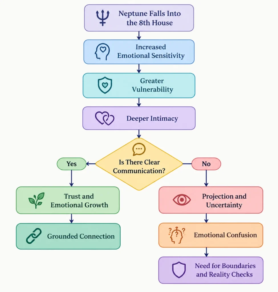 Neptune in the 8th house synastry relationship flowchart